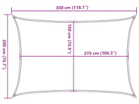 Vidaxl zonnezeil (2 x 3 m) - afbeelding 2 van  5
