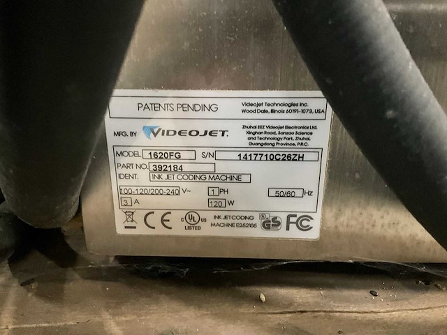 Videojet 1620fg inktjetprinter (4x) - afbeelding 6 van  9