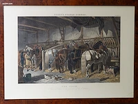 Vier antieke engelse handgekleurde gravures van...