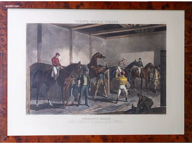 Vier antieke engelse handgekleurde gravures van... - afbeelding 2 van  4