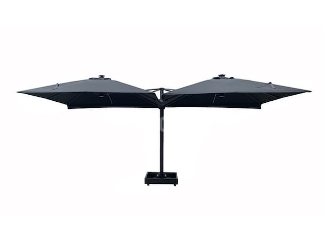 Vierdubbele hangende parasol donkergrijs (4 * 300x300cm) - afbeelding 7 van  10