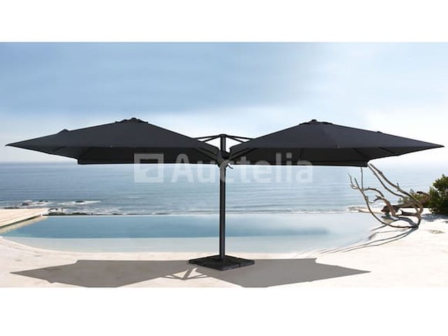 Vierdubbele hangende parasol donkergrijs (4 * 300x300cm) - afbeelding 9 van  10