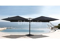Vierdubbele hangende parasol donkergrijs (4 * 300x300cm) - afbeelding 9 van  10
