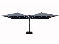 Vierdubbele hangende parasol donkergrijs (4 * 300x300cm) - afbeelding 4 van  10