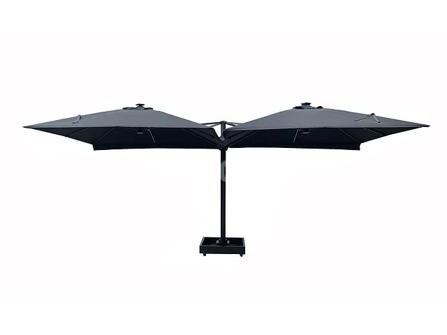 Vierdubbele hangende parasol donkergrijs (4 * 300x300cm) - afbeelding 7 van  10