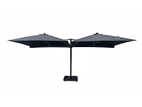Vierdubbele hangende parasol donkergrijs (4 * 300x300cm) - afbeelding 3 van  10