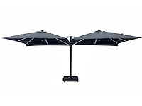Vierdubbele hangende parasol donkergrijs (4 * 300x300cm) - afbeelding 7 van  10