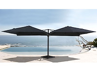 Vierdubbele hangende parasol donkergrijs (4 * 300x300cm) - afbeelding 6 van  10