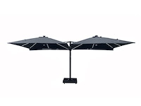 Vierdubbele hangende parasol taupe (4 * 300x300cm) - afbeelding 2 van  10