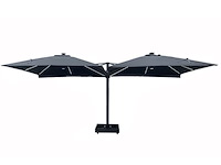 Vierdubbele hangende parasol taupe (4 * 300x300cm) - afbeelding 3 van  11