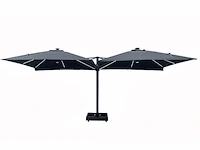 Vierdubbele hangende parasol taupe (4 * 300x300cm) - afbeelding 3 van  11