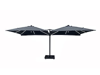 Vierdubbele hangende parasol taupe (4 * 300x300cm) - afbeelding 7 van  10