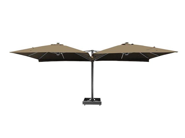 Vierdubbele hangende parasol taupe (4 * 300x300cm) - afbeelding 5 van  11