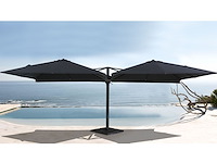 Vierdubbele hangende parasol taupe (4 * 300x300cm) - afbeelding 9 van  11