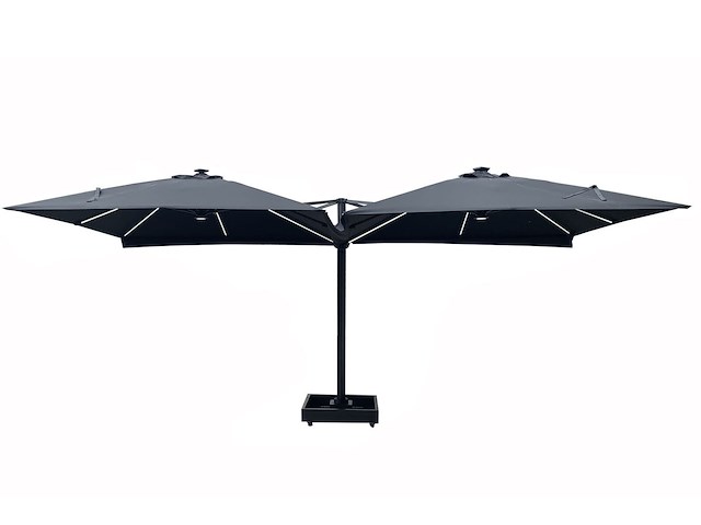Vierdubbele hangende parasol taupe (4 * 300x300cm) - afbeelding 10 van  11