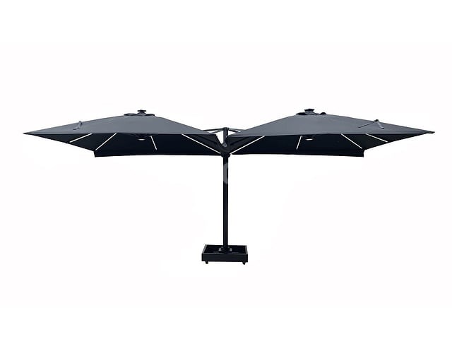 Vierdubbele hangende parasol wit (4 * 300x300cm) - afbeelding 2 van  10