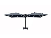 Vierdubbele hangende parasol wit (4 * 300x300cm) - afbeelding 2 van  10