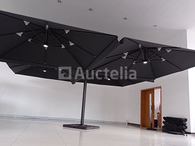 Vierdubbele hangende parasol wit (4 * 300x300cm) - afbeelding 1 van  10