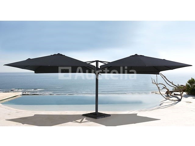 Vierdubbele hangende parasol wit (4 * 300x300cm) - afbeelding 5 van  10