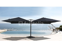 Vierdubbele hangende parasol wit (4 * 300x300cm) - afbeelding 5 van  10
