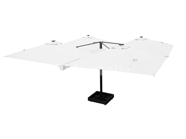 Vierdubbele hangende parasol wit (4 * 300x300cm) - afbeelding 7 van  10