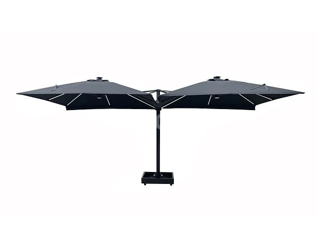 Vierdubbele hangende parasol wit (4 * 300x300cm) - afbeelding 4 van  10
