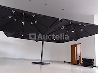 Vierdubbele hangende parasol wit (4 * 300x300cm) - afbeelding 5 van  10