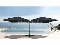 Vierdubbele hangende parasol wit (4 * 300x300cm) - afbeelding 7 van  10