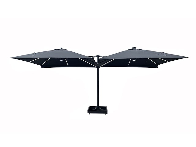 Vierdubbele hangende parasol wit (4 * 300x300cm) - afbeelding 7 van  10