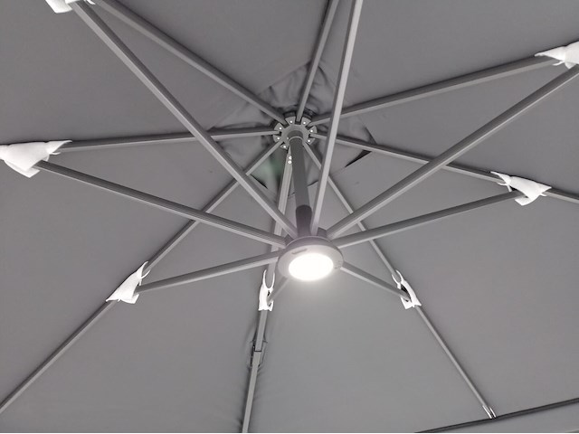 Vierdubbele hangende parasol wit (4 * 300x300cm) - afbeelding 8 van  10