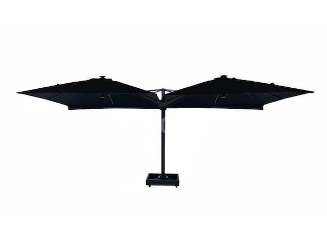 Vierdubbele hangende parasol zwart (4 * 300x300cm) - afbeelding 1 van  11