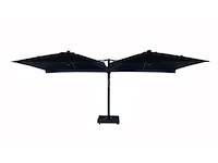 Vierdubbele hangende parasol zwart (4 * 300x300cm) - afbeelding 1 van  11