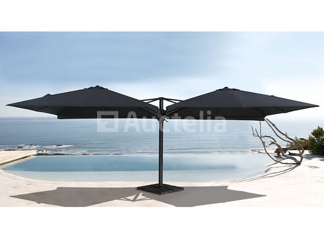 Vierdubbele hangende parasol zwart (4 * 300x300cm) - afbeelding 5 van  11
