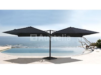 Vierdubbele hangende parasol zwart (4 * 300x300cm) - afbeelding 5 van  11
