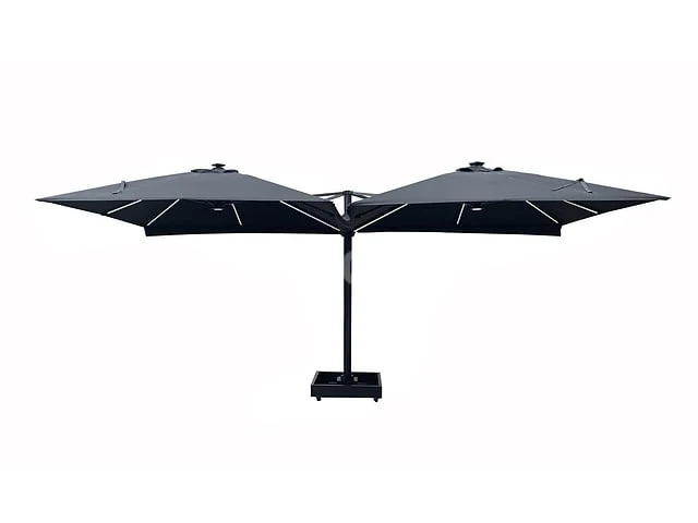 Vierdubbele hangende parasol zwart (4 * 300x300cm) - afbeelding 5 van  11