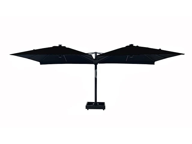 Vierdubbele hangende parasol zwart (4 * 300x300cm) - afbeelding 9 van  11