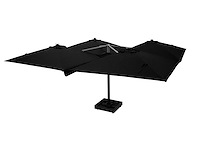 Vierdubbele hangende parasol zwart (4 * 300x300cm) - afbeelding 1 van  11