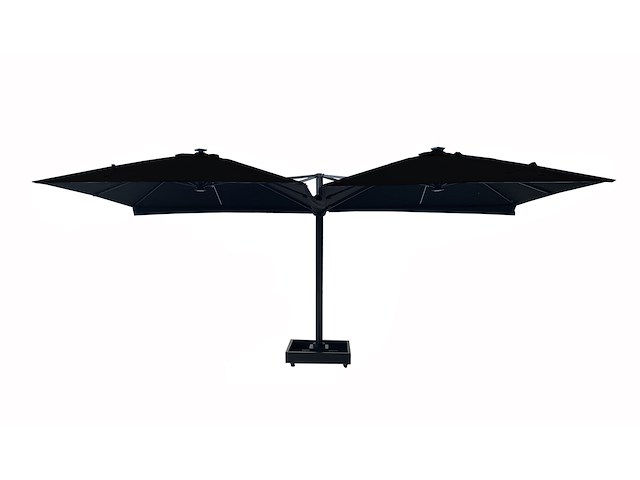 Vierdubbele hangende parasol zwart (4 * 300x300cm) - afbeelding 5 van  11