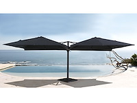 Vierdubbele hangende parasol zwart (4 * 300x300cm) - afbeelding 9 van  11