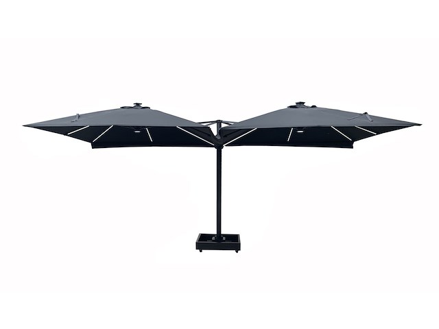 Vierdubbele hangende parasol zwart (4 * 300x300cm) - afbeelding 10 van  11