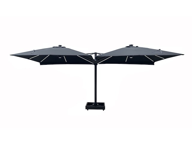 Vierdubbele hangende parasol zwart (4 * 300x300cm) - afbeelding 10 van  11