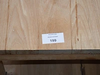 Vierkant natuurkleur houten salontafel afm. 80x80 cm - afbeelding 5 van  5
