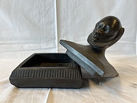 Vierkant potje met hoofd en deksel - afbeelding 2 van  4