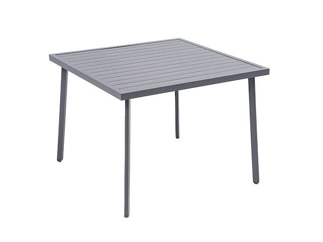 Vierkante aluminium tuintafel, maximale belasting 50 kg - antraciet - afbeelding 1 van  5