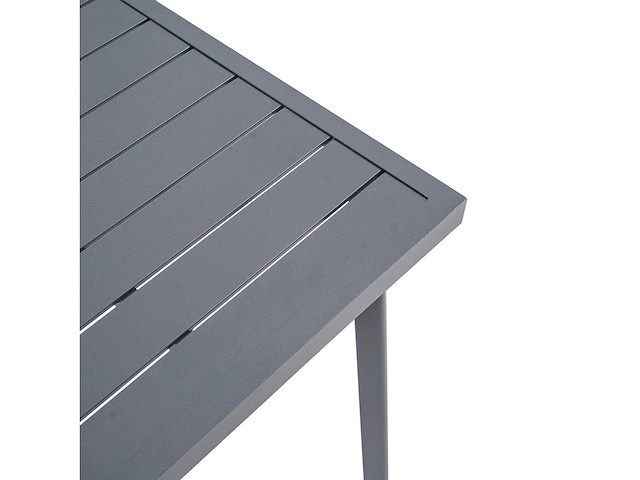 Vierkante aluminium tuintafel, maximale belasting 50 kg - antraciet - afbeelding 4 van  5