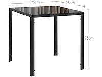 Vierkante eettafel 75 x 75 cm voor 4 personen - afbeelding 3 van  6