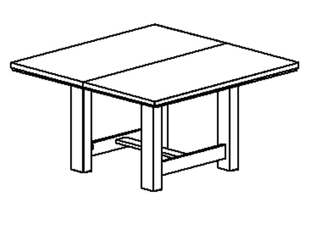 Vierkante eettafel basalte | 140 x 140 x 76 cm | viking oak-design - afbeelding 4 van  5