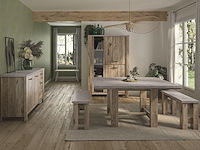 Vierkante eettafel basalte | 140 x 140 x 76 cm | viking oak-design - afbeelding 3 van  5