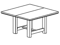 Vierkante eettafel basalte | 140 x 140 x 76 cm | viking oak-design - afbeelding 4 van  5