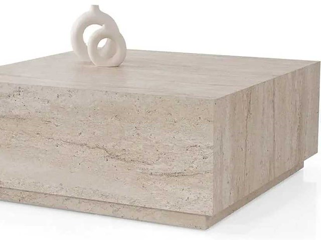 Vierkante koffietafel van spanderplaat - afbeelding 1 van  6